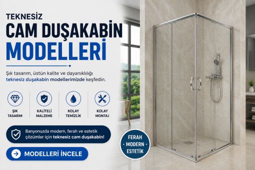 teknesiz cam duşakabin modelleri 